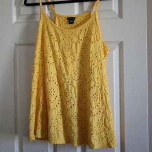 Torrid Yellow Eyelet Cami - 2x